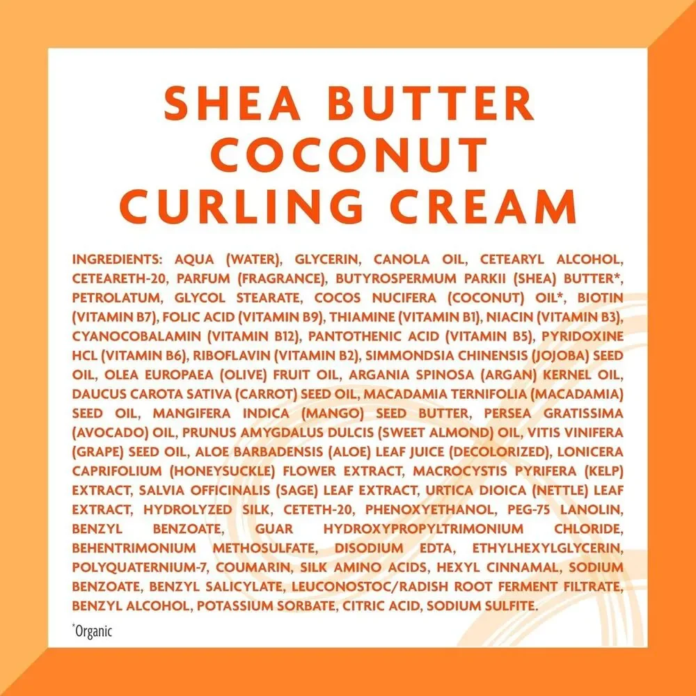 Cantu Coconut Curling Cream with Shea Butter 12 oz – 4 Pack